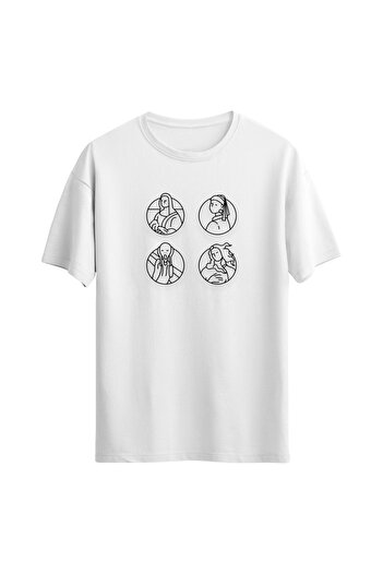 Açık Garaj Unisex εμπριμέ κανονικό μπλουζάκι