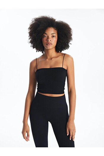 LC Waikiki Square Neck XSIDE Women's Crop Top - Solid Straps