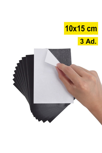 Dünya Magnet 3 Adet - Yapışkanlı Fotoğraf Magneti, 10x15 cm, Tabaka Mıknatıs, Levha Foto Magnet