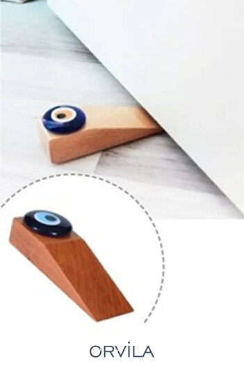 Orvila Brown Evil Eye Bead Under Door Stopper