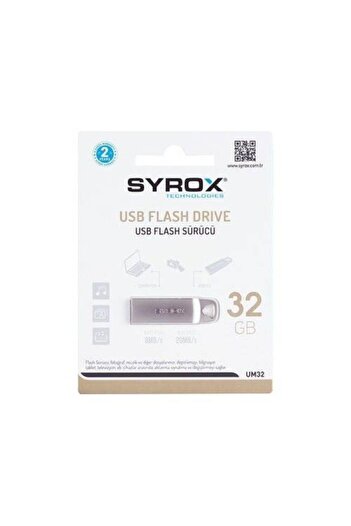 Syrox Um 32 GB Metal 2 Usb Flash Memory