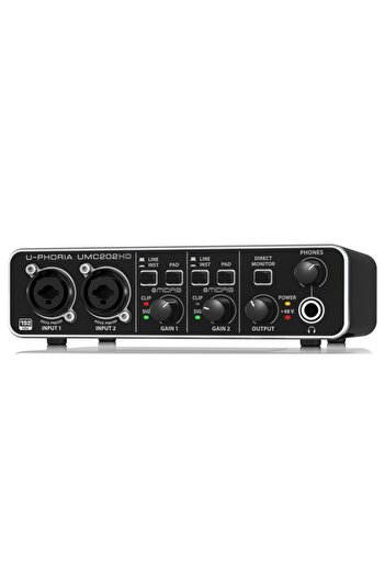Behringer Umc202hd 24-bit/192khz Midas Mikrofon Preamfi 2x2 Usb Ses Kartı