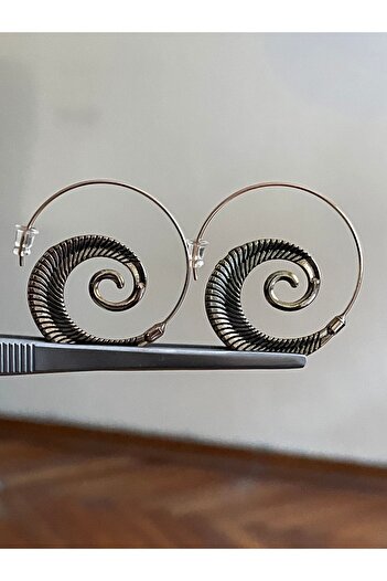 Rupen Kraft Authentic Spiral Model Leaf Earrings