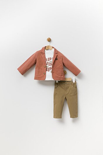 Babydola Gabardine Jacket Trousers Badi Holiday Boys' Sports Suit 3-Piece 13818