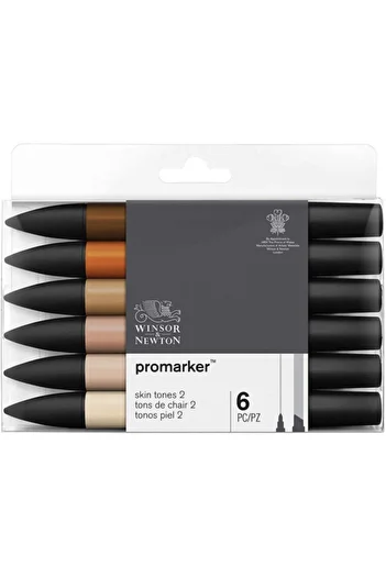 Winsor Newton Winsor & Newton Promarker Skin Tones 2 Skin Tones Set (6 Colors)
