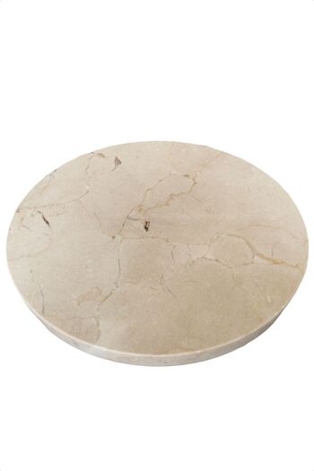 PeraMarble Natural Marble Marfil Serving Plate Presentation Tray