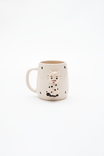 Loomart Ceramic Embossed Cow Figured 400ml Cup Mug