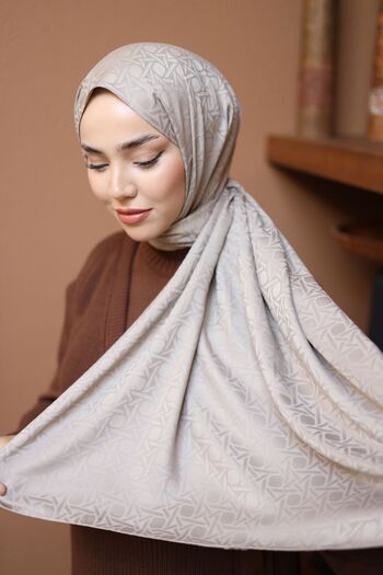 Silk Home Jakarlı Deluxe Şal - Nescafe