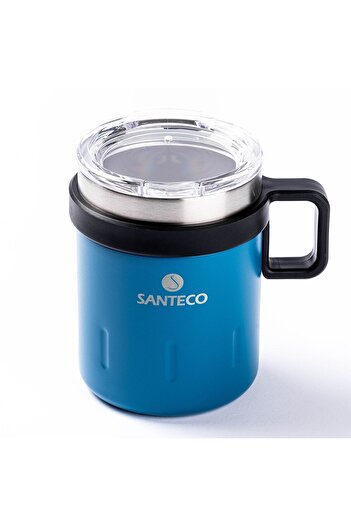 Tantitoni 024-01-MAVİ ÇİFT KATMANLI PASLANMAZ ÇELİK TERMOS BARDAK 350ML