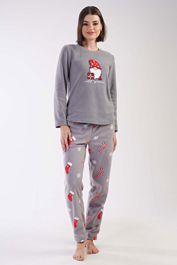 VİENETTA Σετ γυναικείες πιτζάμες μακρυμάνικο Fleece - 303179