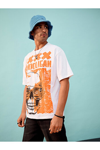 Mascln Sassafras By Styli Hooligan Graphic Print Oversized T-Shirt