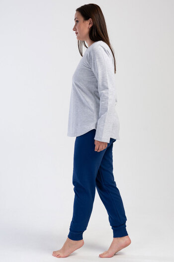 VİENETTA Long Sleeve Large Size Women's Pajamas Set - 403030