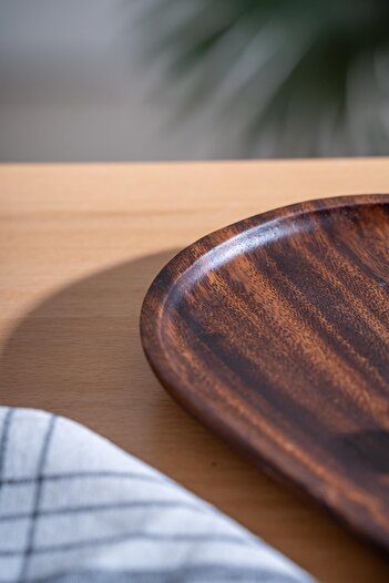 ACAR Acacia Oval Presentation Plate - 30 cm