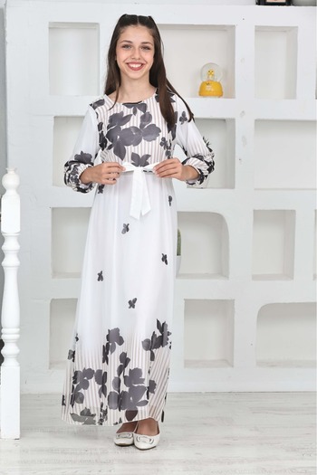Joui Co 14-18 Years Girl's Long Chiffon Dress