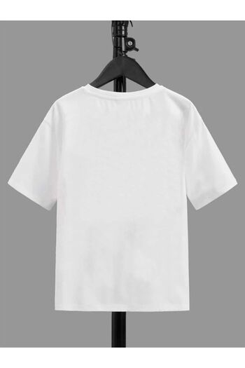 VASK Unisex Άνετο Βαμβακερό εμπριμέ παιδικό μπλουζάκι