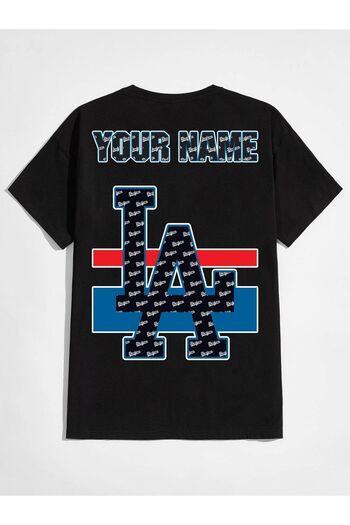 VASK Унісекс DODGERS надрукований оверсайз футболка