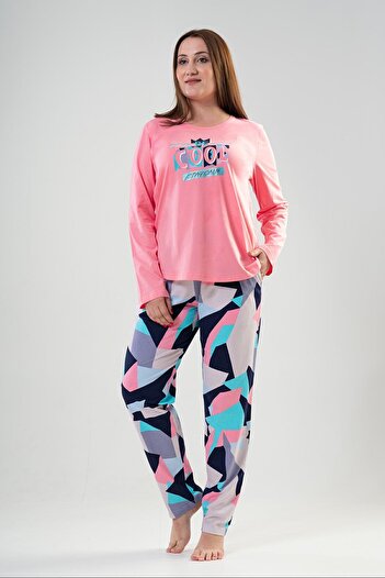 VİENETTA Kadın Büyük Beden Uzun Kol Pijama Takım
, 203167