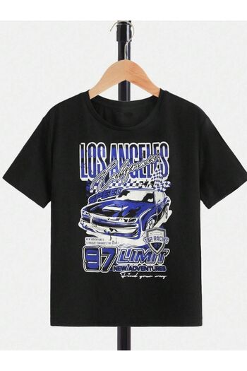 VASK Unisex Comfortable Cotton Car Printed Children's T-shirt