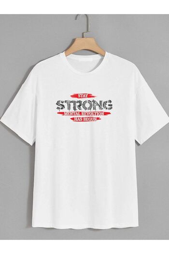 VASK Унісекс STRONG Принт Oversize Футболка