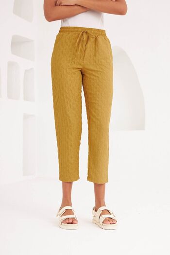 Orfeo Negro COMFORTABLE FIT DIAMOND PATTERNED FABRIC TROUSERS