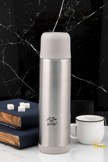 Cooker 750ml Double Wall Stainless Steel Thermos – Leakproof, Double Lid System, 12 Hours Hot 24 Hours Cold