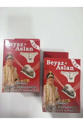 BEYAZ ASLAN Greutate pentru circumcizie 2 bucăți alb (2-5-9 ani și peste)