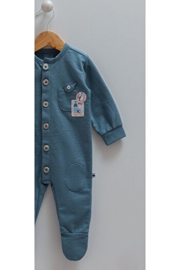 Caramell BEBEK TULUMU 100%PAMUK (,1-3, 3-6 AYLAR PATİKLİ 6-9 AY 9-12 AY PATİKSİZDİR) DÜĞMELİ CEP DETAYLI