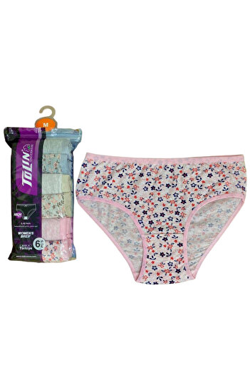 TOLIN Set de 6 prosoape și chiloți pentru femei cu imprimeu din bumbac și lycra - 2276157