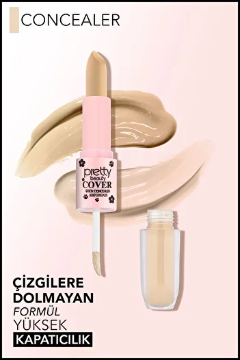 Pretty Beauty With Liquid Brush - 2in1 Stick under Eye Concealer and Concealer