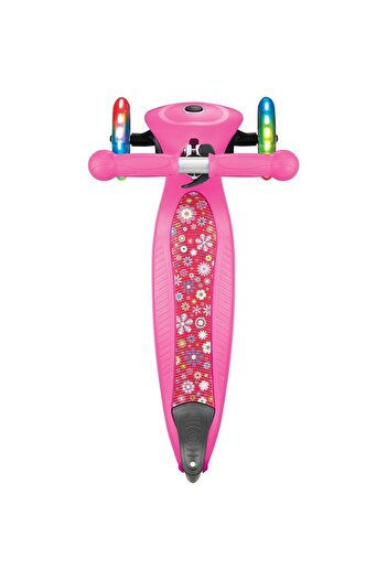 Globber PRIMO KATLANABİLİR FANTASY LIGHTS - Çocuklar için 3 Tekerlekli Scooter-Pembe