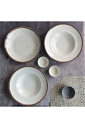 RUBİ PORSELEN Set of 6 tulu porcelain 08 cm joker bowl-snack bowl-sauce bowl-jam bowl