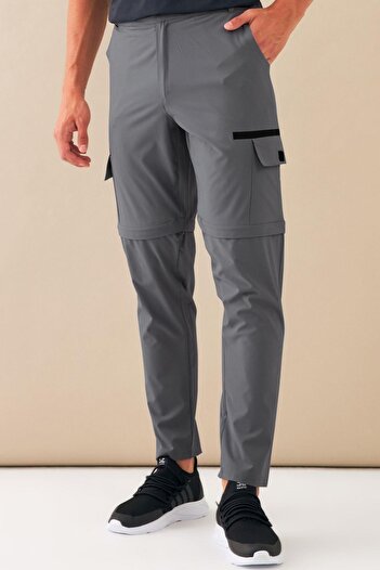 Escetic MEn'S Slimfit Dark Gray SummEr SportS SwEatpantS - Lycra Fabric, Can BE ShortS S0000