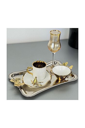 AROW Luxury Metal Single Silver Metal Tray