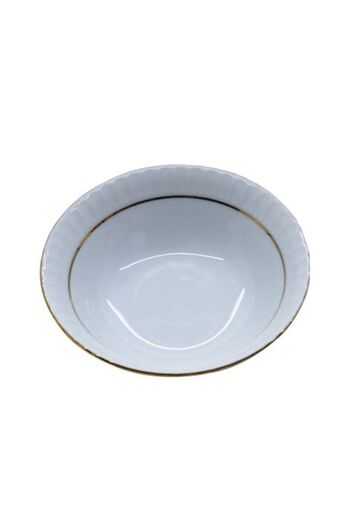 Güral Porselen Matte Gilded Pit Dinner Plate 12 Pieces