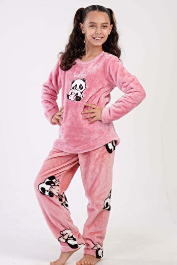 VİENETTA Kız Çocuk Welsoft Uzun Kol Pijama Takım(7-8/13-14), 304034