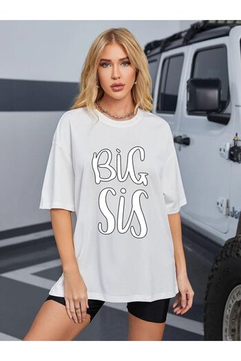 VASK Унісекс BIG SIS Принт Oversize Футболка