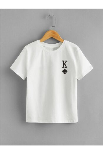 VASK Unisex Comfortable Cotton Game Card Printed Children's T-shirt