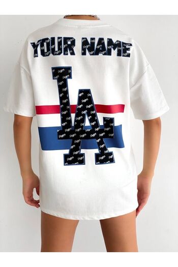VASK Унісекс La Dodgers надрукований Oversize Tshirt