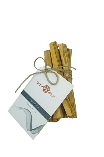 Prana Vibes Palo Santo 7’li Ahşap Tütsü Çubuğu | Ekvador Kalite Standardı | Meditasyon, Arınma, Doğal Odaklanma