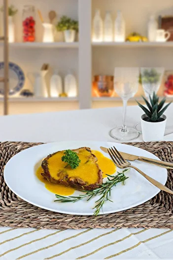 ÇELİKAY 32 Cm White Matte Steak Plate - 1 Piece