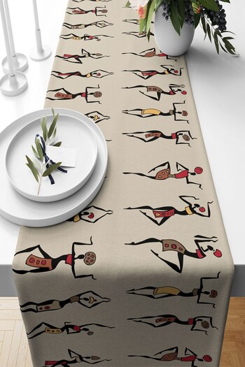 on the clouds African Woman - Stain Resistant Fabric Living Room Kitchen Table Runner, Different Ranir Models