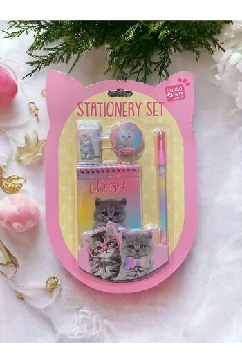 TAROS KIRTASİYE Fancy Cat Figured Spiral Notebook Set