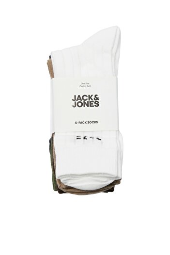 Jack & Jones JACCORE SOCKS 5 PACK Karışık Renkli Ekonomik Paket 5'li Çorap