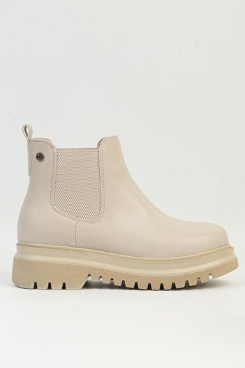 Pierre Cardin ® |   PC-52436 Κρεμ Δέρμα - Γυναικείες Μπότες
