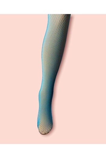 Dore Women's Turquoise Fishnet Pantyhose