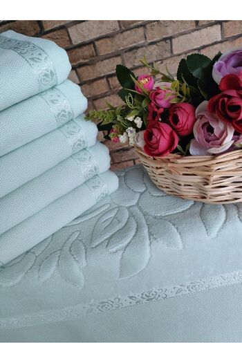 sarra Водорослевий Сара 6 шт. 50x90 см з бахромою, батистовий рушник