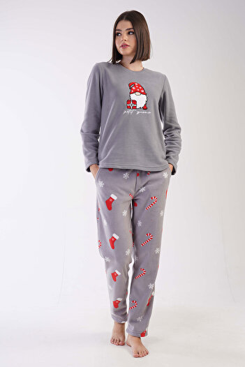 VİENETTA Σετ γυναικείες πιτζάμες μακρυμάνικο Fleece - 303179