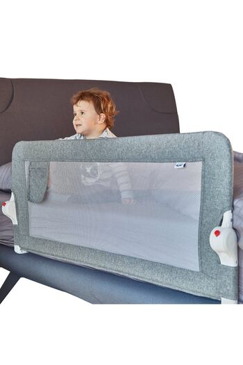 plushy kids Gray Children's Bed Edge Protection Barrier 83 CM