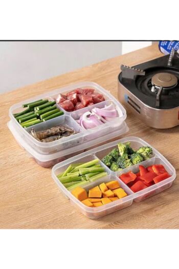 Bayev 4 Pieces 400 ml Frozen Food Meat and Vegetable Storage Container - Mince Chicken Icebox Organizer