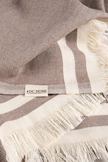 Denizli Concept 170x230 Cm Brown Cotton Sofa Cover - Decorative and Durable